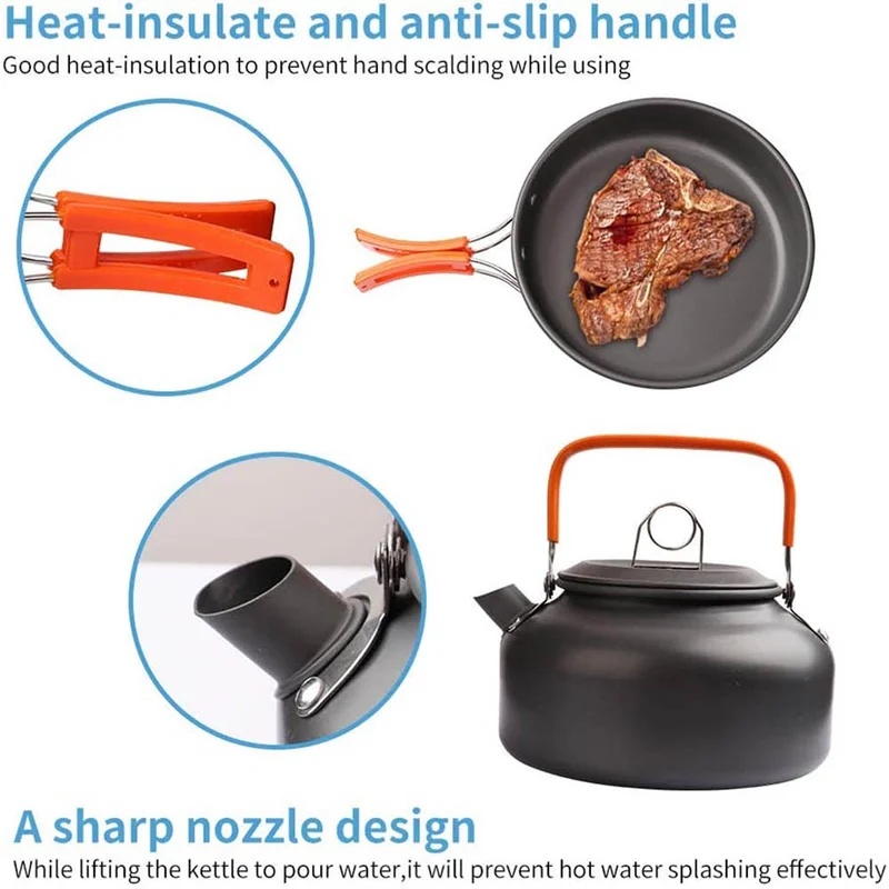 مجموعة أدوات الطهي للتخييم، أد - مراجعة Camping Cooking Utensil Bag وسعره