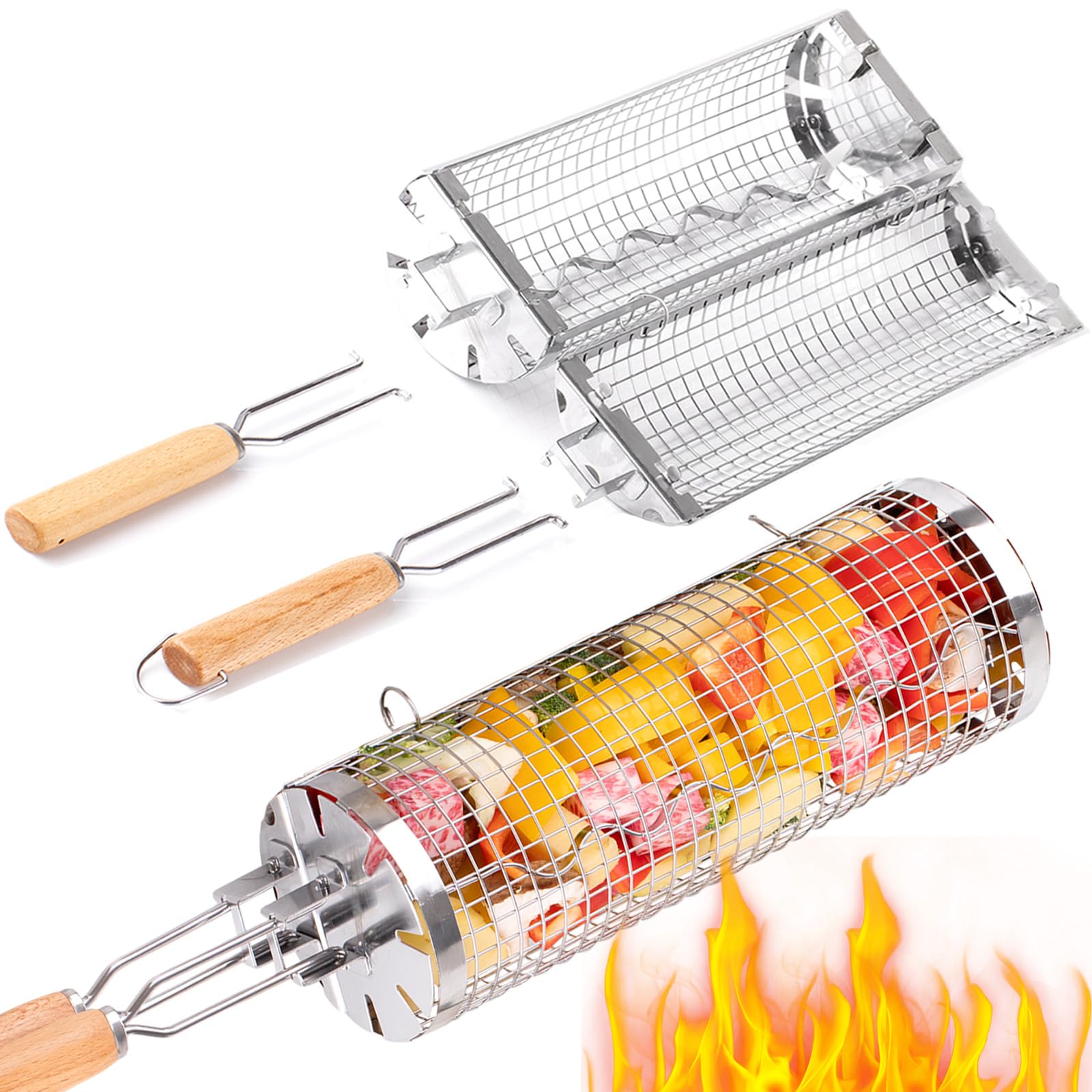 شراء المتداول سلة شواء شواء أن - مراجعة Camping Cooking Basket وسعره