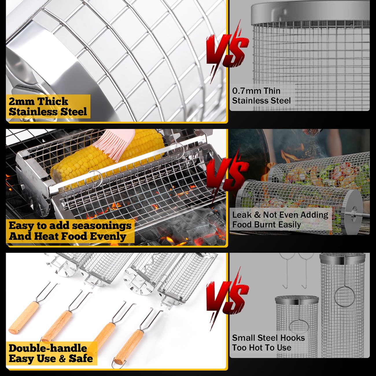 شراء المتداول سلة شواء شواء أن - مراجعة Camping Cooking Basket وسعره